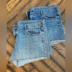 Set of 2 Ann Taylor LOFT Jean Shorts, 3” inseam, Size 16